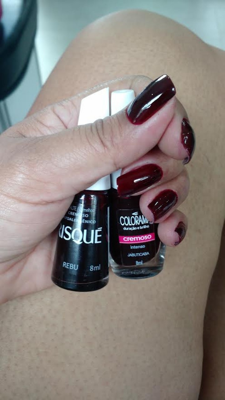 Esmalte Da Vez | Jabuticaba Colorama E Rebu Risqué