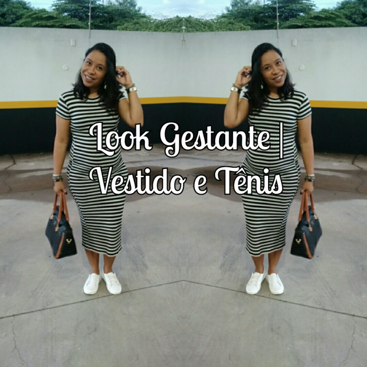 Look Gestante | Vestido E Tênis